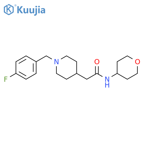 2-{1-(4-fluorophenyl)methylpiperidin-4-yl}-N-(oxan-4-yl)acetamide structure