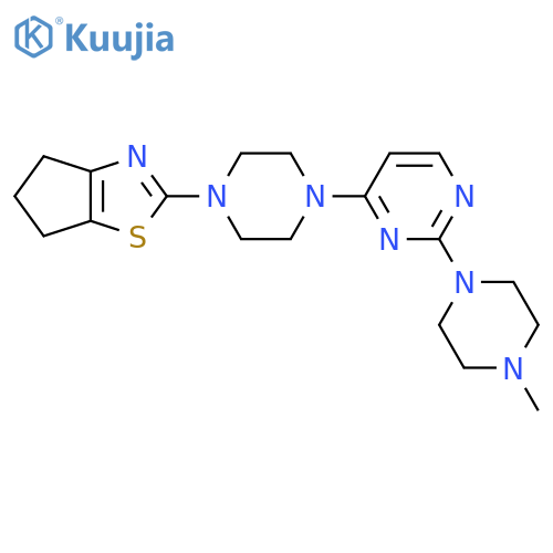 4-(4-{4H,5H,6H-cyclopenta[d][1,3]thiazol-2-yl}piperazin-1-yl)-2-(4-methylpiperazin-1-yl)pyrimidine structure