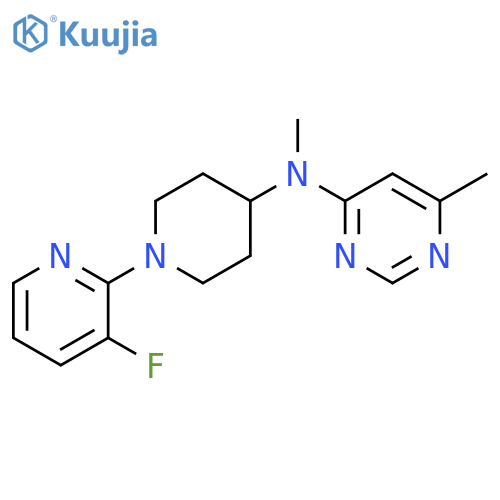 N-[1-(3-fluoropyridin-2-yl)piperidin-4-yl]-N,6-dimethylpyrimidin-4-amine structure
