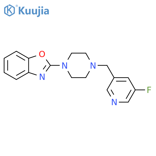 2-{4-[(5-fluoropyridin-3-yl)methyl]piperazin-1-yl}-1,3-benzoxazole structure