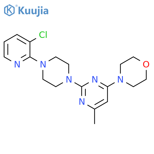 4-{2-[4-(3-chloropyridin-2-yl)piperazin-1-yl]-6-methylpyrimidin-4-yl}morpholine structure