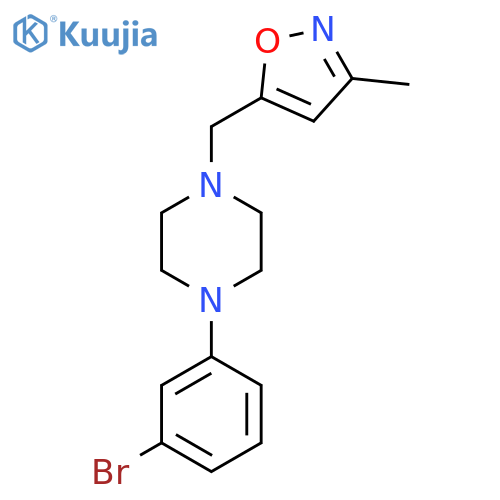 1-(3-Bromophenyl)-4-[(3-methyl-1,2-oxazol-5-yl)methyl]piperazine structure
