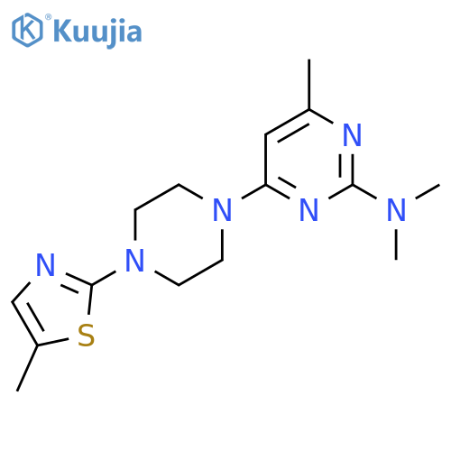N,N,4-trimethyl-6-[4-(5-methyl-1,3-thiazol-2-yl)piperazin-1-yl]pyrimidin-2-amine structure