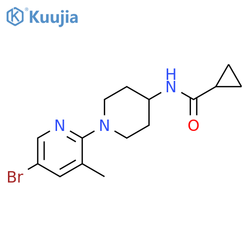 N-[1-(5-bromo-3-methylpyridin-2-yl)piperidin-4-yl]cyclopropanecarboxamide structure