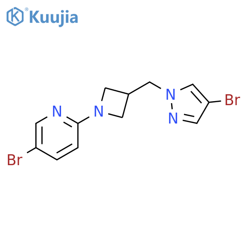 5-bromo-2-{3-[(4-bromo-1H-pyrazol-1-yl)methyl]azetidin-1-yl}pyridine structure