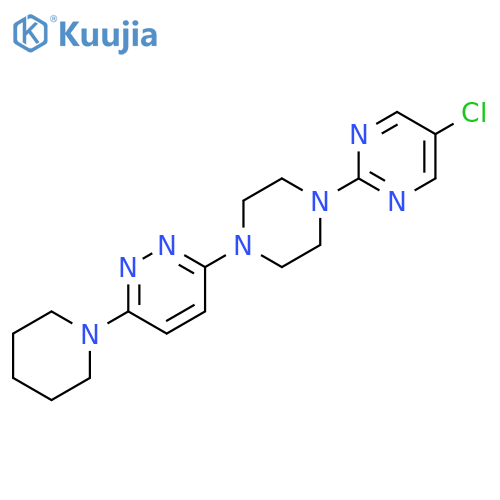 3-[4-(5-chloropyrimidin-2-yl)piperazin-1-yl]-6-(piperidin-1-yl)pyridazine structure
