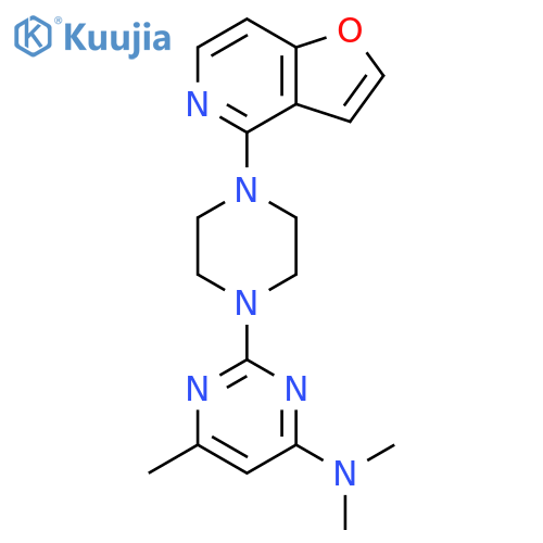 2-(4-{furo[3,2-c]pyridin-4-yl}piperazin-1-yl)-N,N,6-trimethylpyrimidin-4-amine structure