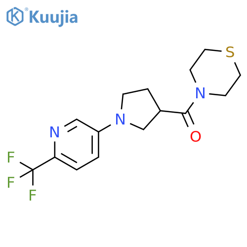 4-{1-[6-(trifluoromethyl)pyridin-3-yl]pyrrolidine-3-carbonyl}thiomorpholine structure