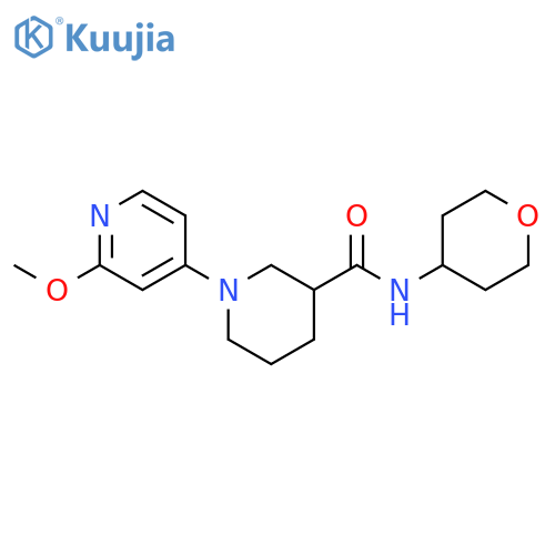1-(2-methoxypyridin-4-yl)-N-(oxan-4-yl)piperidine-3-carboxamide structure