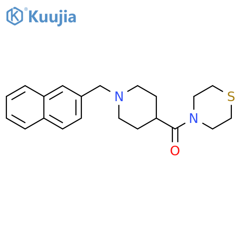 4-{1-[(naphthalen-2-yl)methyl]piperidine-4-carbonyl}thiomorpholine structure