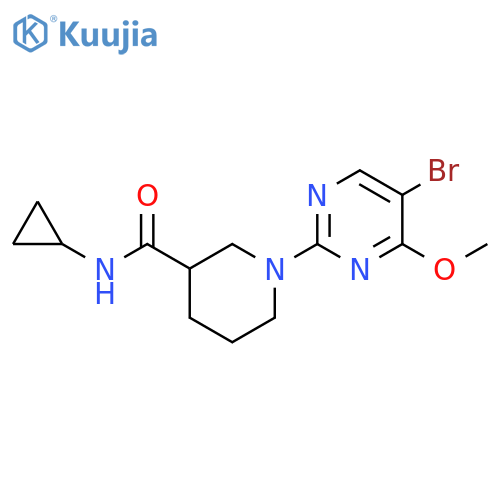 1-(5-bromo-4-methoxypyrimidin-2-yl)-N-cyclopropylpiperidine-3-carboxamide structure