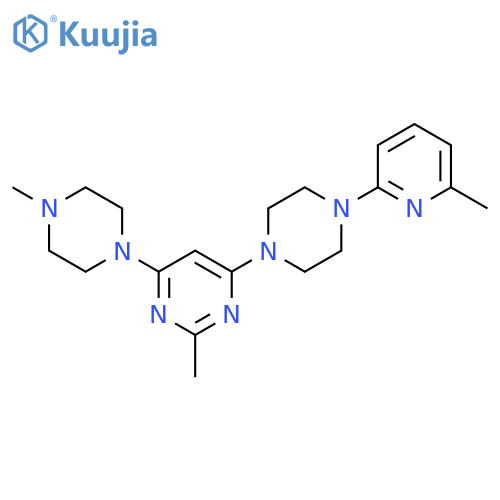 2-methyl-4-(4-methylpiperazin-1-yl)-6-[4-(6-methylpyridin-2-yl)piperazin-1-yl]pyrimidine structure