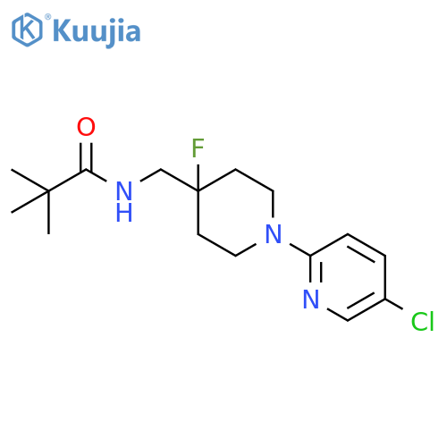 N-{[1-(5-chloropyridin-2-yl)-4-fluoropiperidin-4-yl]methyl}-2,2-dimethylpropanamide structure