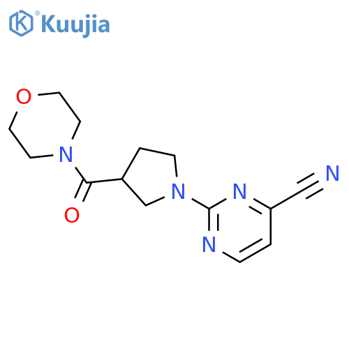 2-[3-(morpholine-4-carbonyl)pyrrolidin-1-yl]pyrimidine-4-carbonitrile structure