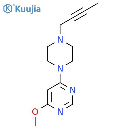 4-[4-(But-2-yn-1-yl)piperazin-1-yl]-6-methoxypyrimidine structure