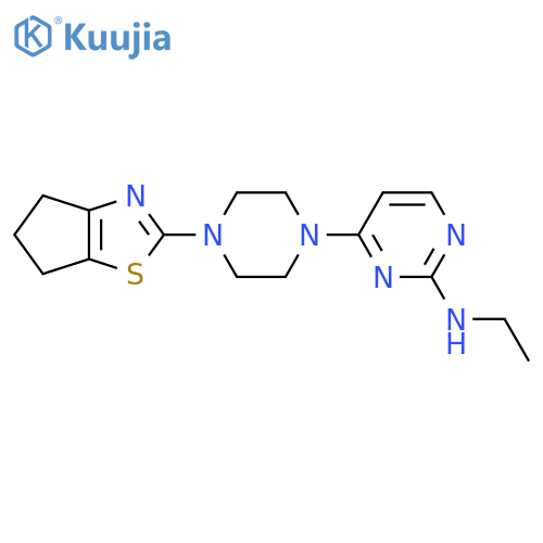 4-(4-{4H,5H,6H-cyclopenta[d][1,3]thiazol-2-yl}piperazin-1-yl)-N-ethylpyrimidin-2-amine structure