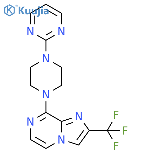 2-{4-[2-(trifluoromethyl)imidazo[1,2-a]pyrazin-8-yl]piperazin-1-yl}pyrimidine structure