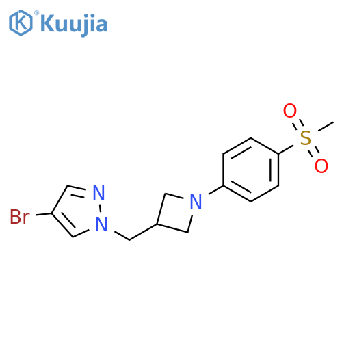4-bromo-1-{[1-(4-methanesulfonylphenyl)azetidin-3-yl]methyl}-1H-pyrazole structure