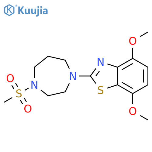 2-(4-methanesulfonyl-1,4-diazepan-1-yl)-4,7-dimethoxy-1,3-benzothiazole structure