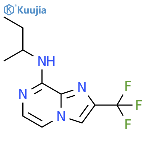 N-(butan-2-yl)-2-(trifluoromethyl)imidazo[1,2-a]pyrazin-8-amine structure