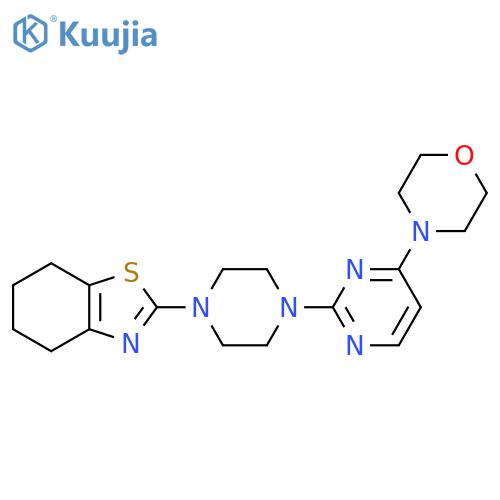 2-{4-[4-(morpholin-4-yl)pyrimidin-2-yl]piperazin-1-yl}-4,5,6,7-tetrahydro-1,3-benzothiazole structure