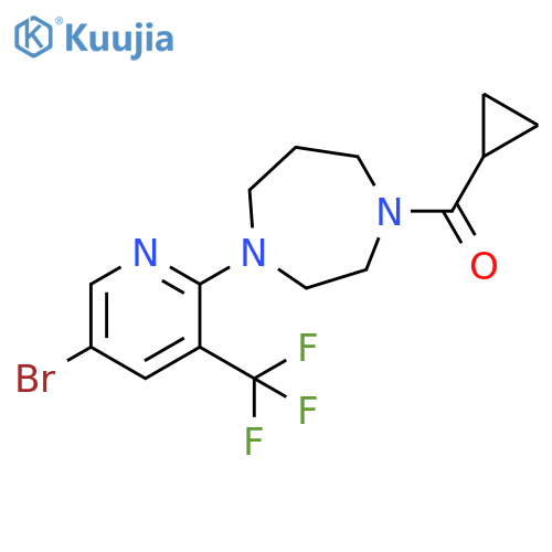 1-[5-bromo-3-(trifluoromethyl)pyridin-2-yl]-4-cyclopropanecarbonyl-1,4-diazepane structure