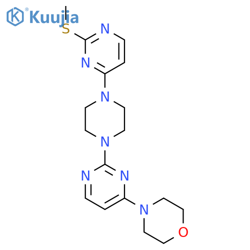4-(2-{4-[2-(Methylsulfanyl)pyrimidin-4-yl]piperazin-1-yl}pyrimidin-4-yl)morpholine structure