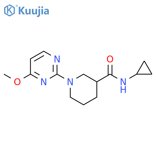 N-cyclopropyl-1-(4-methoxypyrimidin-2-yl)piperidine-3-carboxamide structure