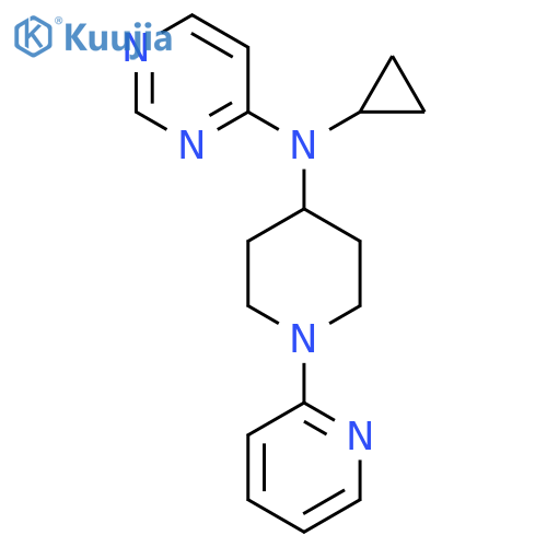 N-cyclopropyl-N-[1-(pyridin-2-yl)piperidin-4-yl]pyrimidin-4-amine structure