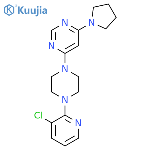 4-[4-(3-Chloropyridin-2-yl)piperazin-1-yl]-6-(pyrrolidin-1-yl)pyrimidine structure