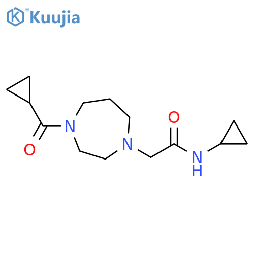 2-(4-cyclopropanecarbonyl-1,4-diazepan-1-yl)-N-cyclopropylacetamide structure