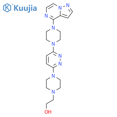 2-{4-[6-(4-{pyrazolo[1,5-a]pyrazin-4-yl}piperazin-1-yl)pyridazin-3-yl]piperazin-1-yl}ethan-1-ol structure