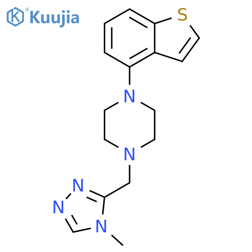 1-(1-benzothiophen-4-yl)-4-[(4-methyl-4H-1,2,4-triazol-3-yl)methyl]piperazine structure