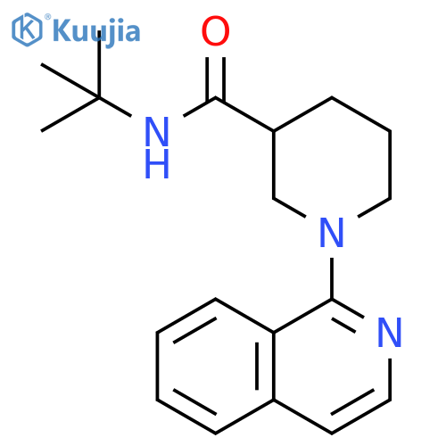 N-tert-butyl-1-(isoquinolin-1-yl)piperidine-3-carboxamide structure