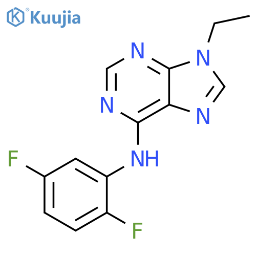 N-(2,5-Difluorophenyl)-9-ethyl-9H-purin-6-amine structure