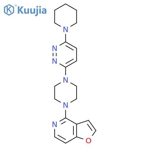 3-(4-{Furo[3,2-c]pyridin-4-yl}piperazin-1-yl)-6-(piperidin-1-yl)pyridazine structure