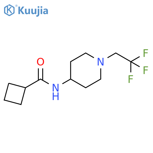 N-[1-(2,2,2-trifluoroethyl)piperidin-4-yl]cyclobutanecarboxamide structure