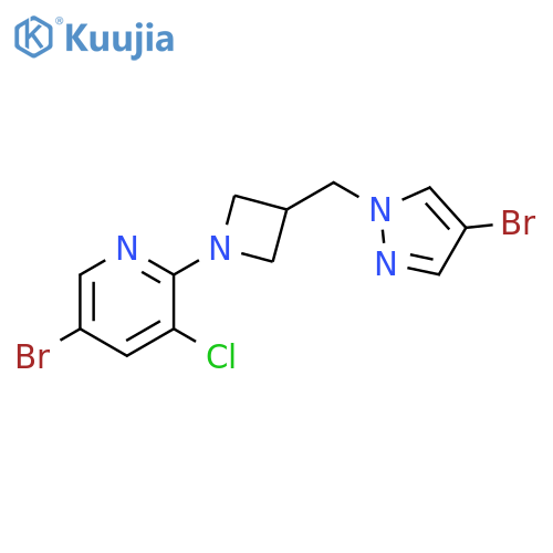 5-bromo-2-{3-(4-bromo-1H-pyrazol-1-yl)methylazetidin-1-yl}-3-chloropyridine structure