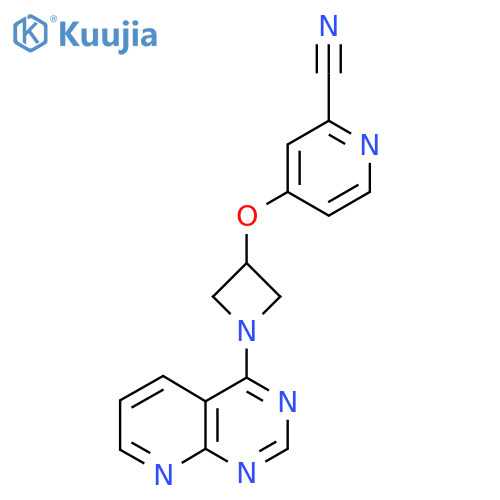 4-[(1-{Pyrido[2,3-d]pyrimidin-4-yl}azetidin-3-yl)oxy]pyridine-2-carbonitrile structure