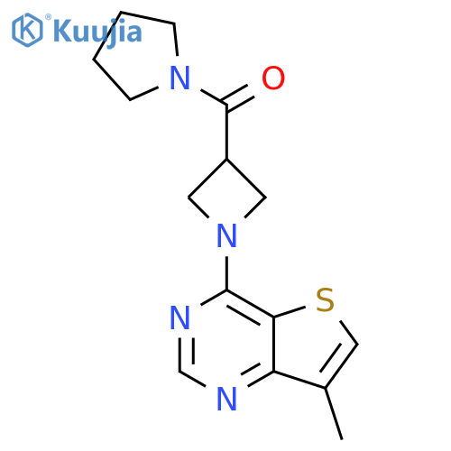 1-(1-{7-methylthieno[3,2-d]pyrimidin-4-yl}azetidine-3-carbonyl)pyrrolidine structure