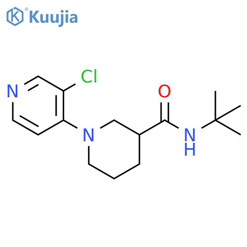 N-tert-butyl-1-(3-chloropyridin-4-yl)piperidine-3-carboxamide structure