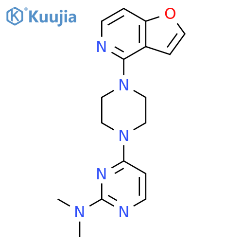 4-(4-{furo[3,2-c]pyridin-4-yl}piperazin-1-yl)-N,N-dimethylpyrimidin-2-amine structure