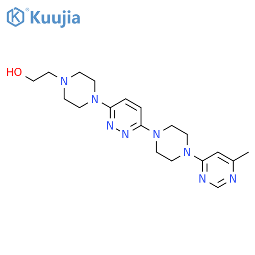 2-(4-{6-[4-(6-methylpyrimidin-4-yl)piperazin-1-yl]pyridazin-3-yl}piperazin-1-yl)ethan-1-ol structure