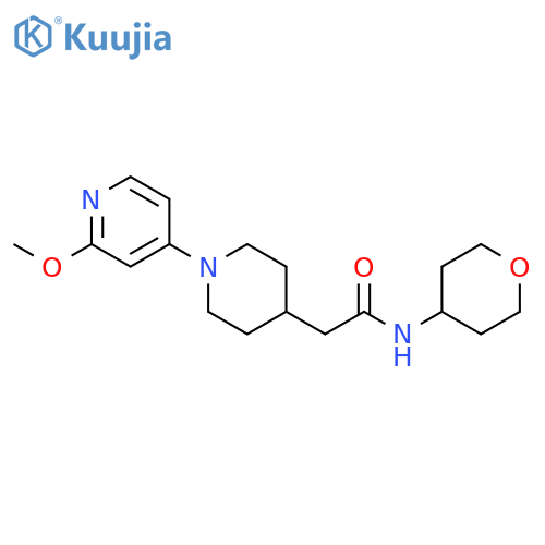 2-[1-(2-methoxypyridin-4-yl)piperidin-4-yl]-N-(oxan-4-yl)acetamide structure