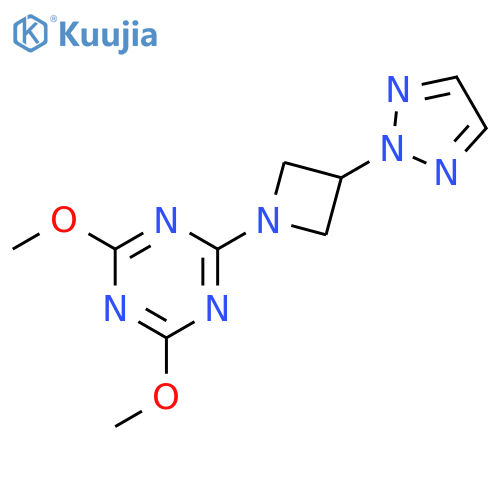 2,4-dimethoxy-6-[3-(2H-1,2,3-triazol-2-yl)azetidin-1-yl]-1,3,5-triazine structure