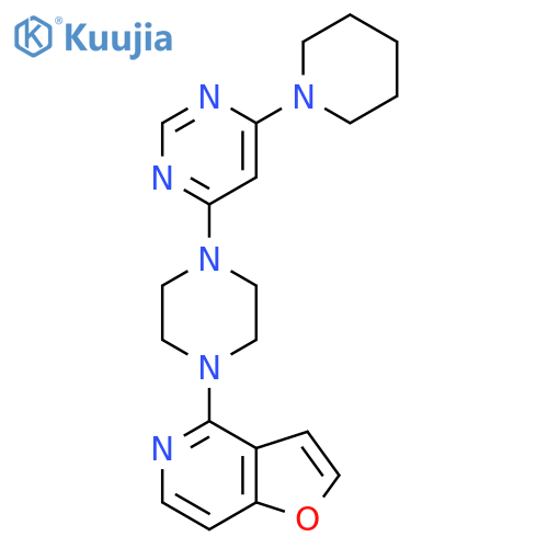 4-(4-{Furo[3,2-c]pyridin-4-yl}piperazin-1-yl)-6-(piperidin-1-yl)pyrimidine structure