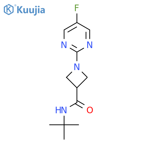 N-tert-butyl-1-(5-fluoropyrimidin-2-yl)azetidine-3-carboxamide structure