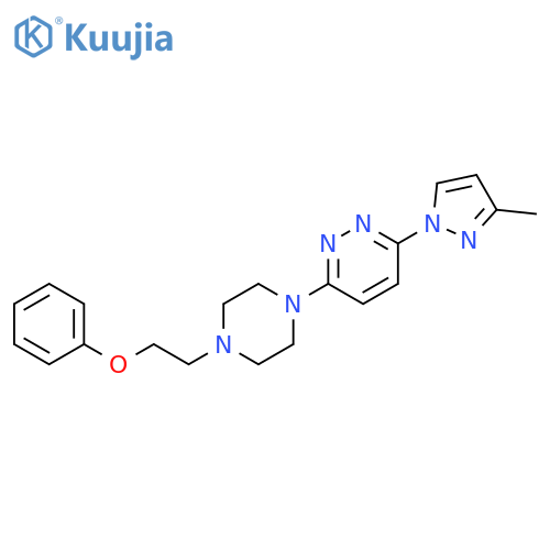 3-(3-methyl-1H-pyrazol-1-yl)-6-[4-(2-phenoxyethyl)piperazin-1-yl]pyridazine structure