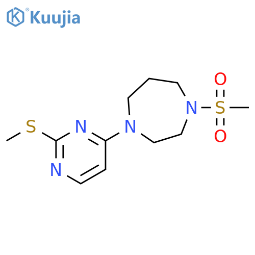 1-methanesulfonyl-4-[2-(methylsulfanyl)pyrimidin-4-yl]-1,4-diazepane structure