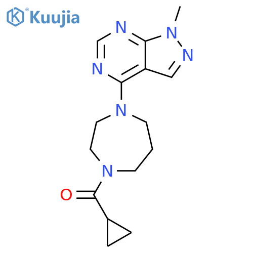 1-cyclopropanecarbonyl-4-{1-methyl-1H-pyrazolo[3,4-d]pyrimidin-4-yl}-1,4-diazepane structure